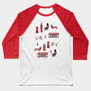 London Dachshund Baseball T-Shirt